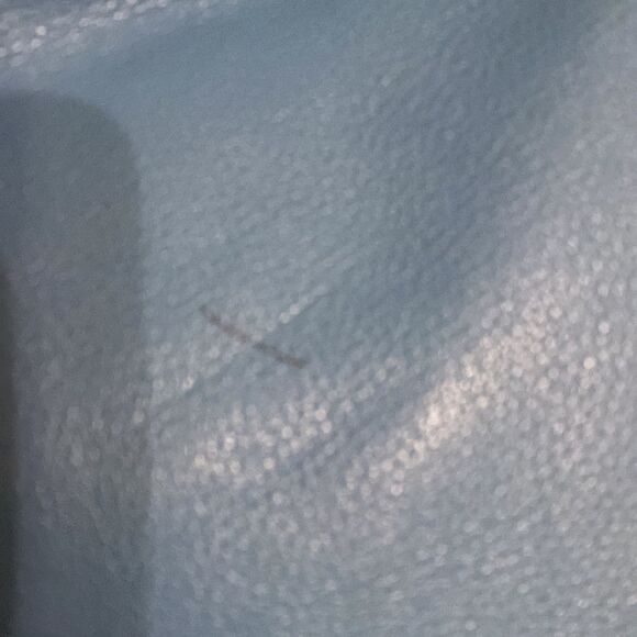 Michael Kors MK Fulton logo baby blue leather shoulder bag purse - Picture 4 of 10